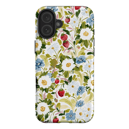 Garden Strawberries Printed Phone Cases iPhone 16 Plus / Armoured by Ellie Mae - The Dairy