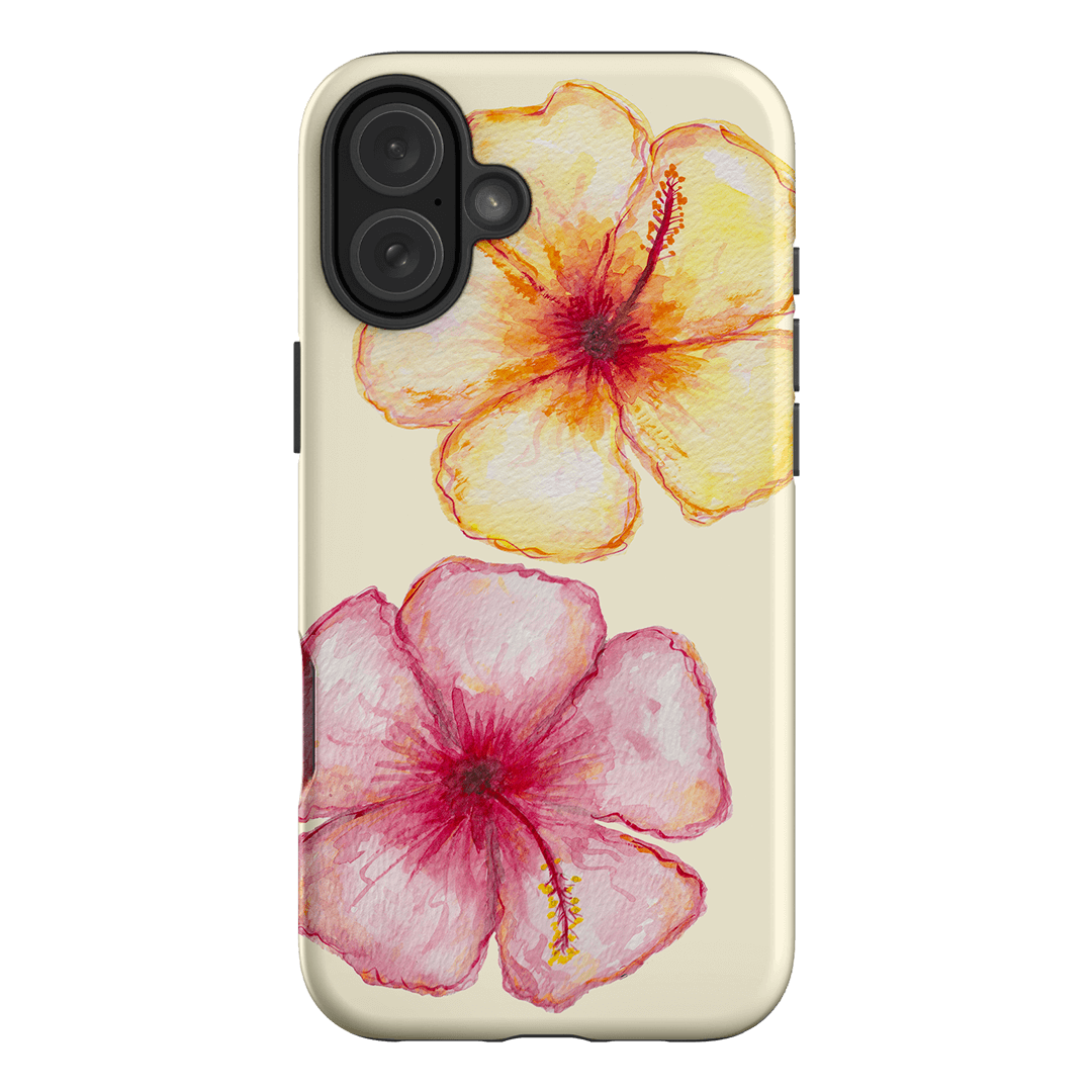 Hibiscus Flower Yellow Printed Phone Cases iPhone 16 Plus / Armoured by BG. Studio - The Dairy