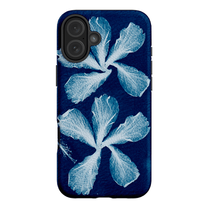 Hibiscus Cyanotype Printed Phone Cases iPhone 16 Plus / Armoured by Sally Hungerford - The Dairy