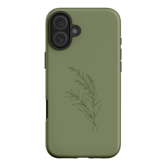 Khaki Wattle Printed Phone Cases iPhone 16 Plus / Armoured by Typoflora - The Dairy