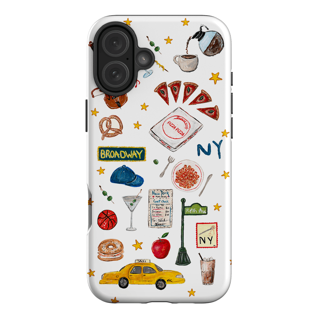NYC White Printed Phone Cases iPhone 16 Plus / Armoured by BG. Studio - The Dairy