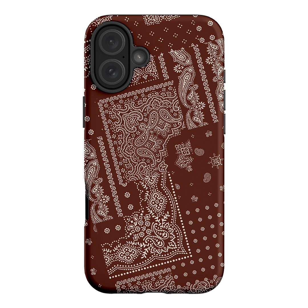 Paisley Cinnamon Printed Phone Cases iPhone 16 Plus / Armoured by The Dairy - The Dairy