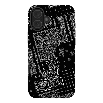 Paisley Noir Printed Phone Cases iPhone 16 Plus / Armoured by The Dairy - The Dairy