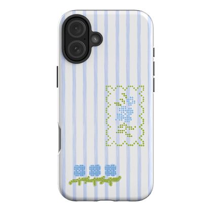 Patchwork Blue Printed Phone Cases iPhone 16 Plus / Armoured by Kayla Carr - The Dairy