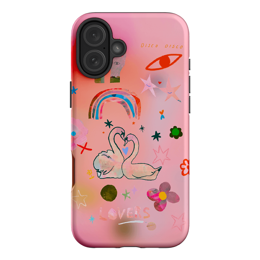 Pink Swan Printed Phone Cases iPhone 16 Plus / Armoured by Kate Eliza - The Dairy