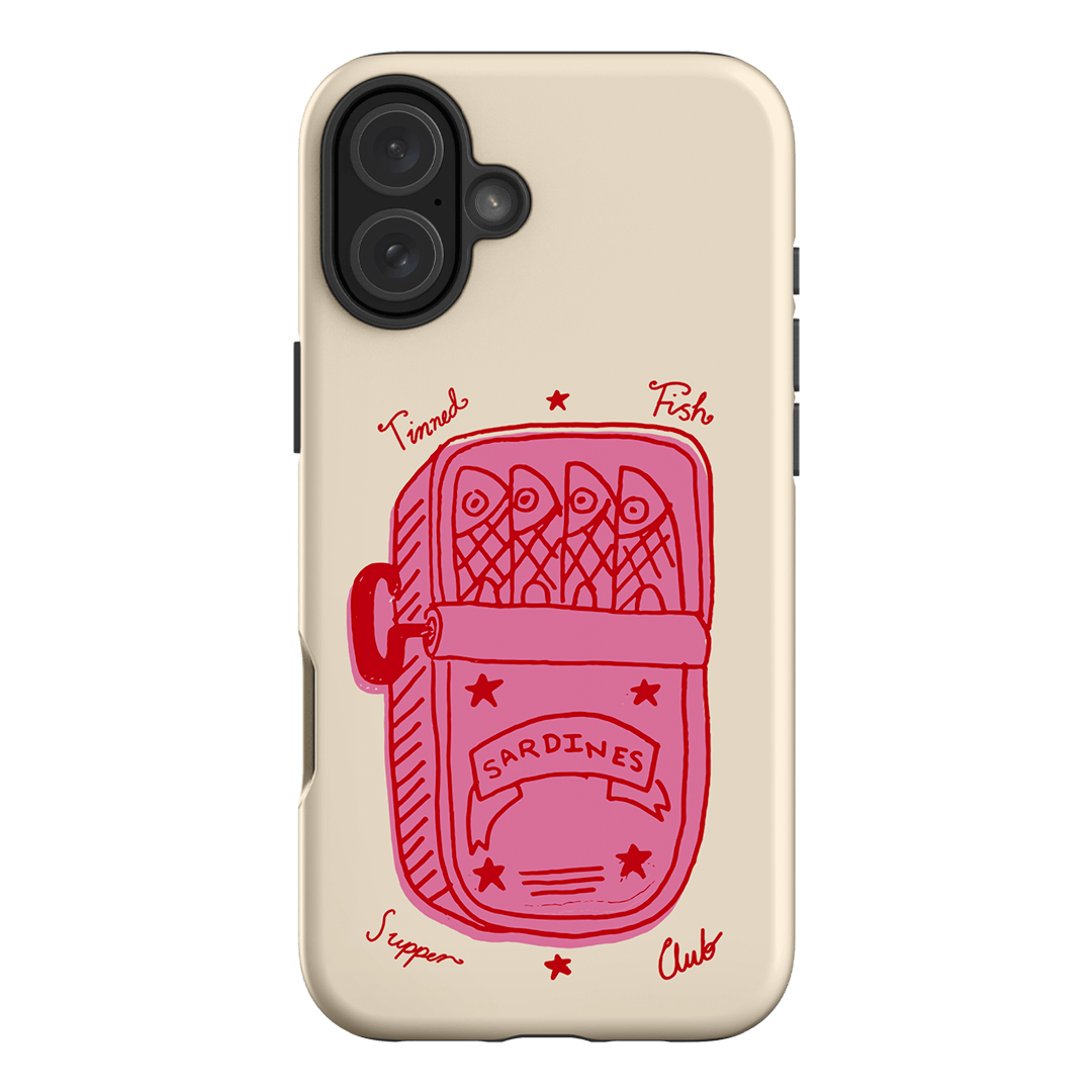 Sardine Social Red Printed Phone Cases iPhone 16 Plus / Armoured by The Dairy - The Dairy