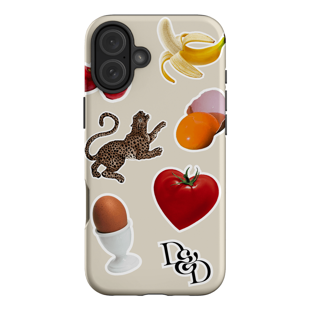 Sunday Stickers Cream Printed Phone Cases iPhone 16 Plus / Armoured by Desmond & Dempsey - The Dairy