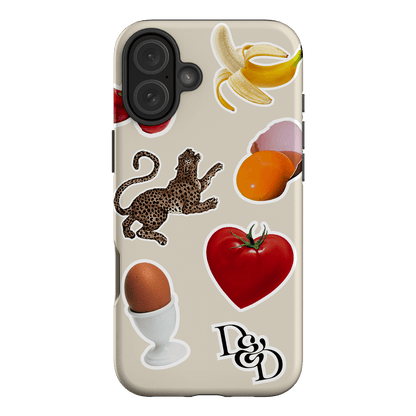 Sunday Stickers Cream Printed Phone Cases iPhone 16 Plus / Armoured by Desmond & Dempsey - The Dairy