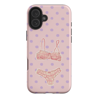 Vintage Gingham Printed Phone Cases iPhone 16 Plus / Armoured by Kayla Carr - The Dairy