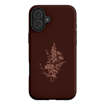Wildflowers Mocha Printed Phone Cases iPhone 16 Plus / Armoured by Typoflora - The Dairy
