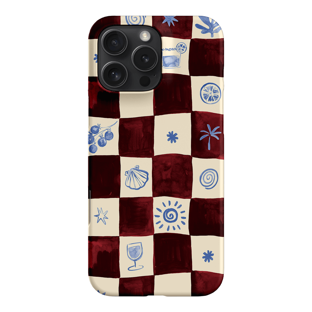 Afternoon Mezze Maroon Printed Phone Cases iPhone 16 Pro Max / Snap by Charlie Taylor - The Dairy