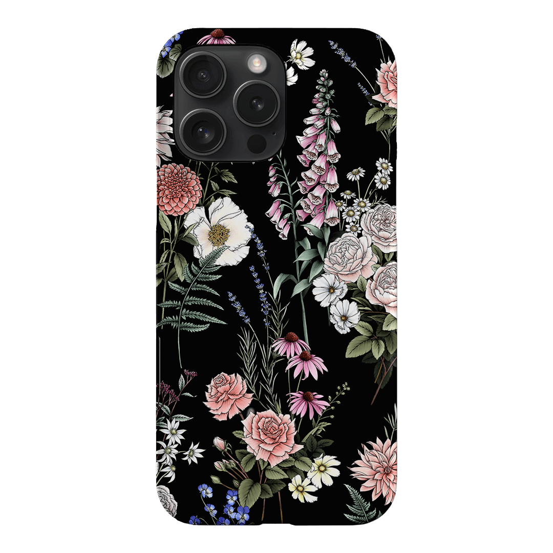 Garden Party Noir Printed Phone Cases iPhone 16 Pro Max / Snap by Typoflora - The Dairy