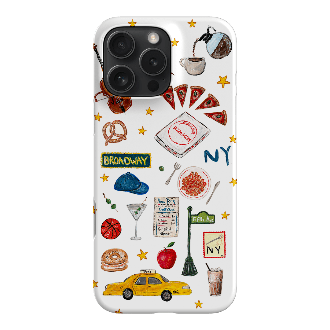NYC White Printed Phone Cases iPhone 16 Pro Max / Snap by BG. Studio - The Dairy