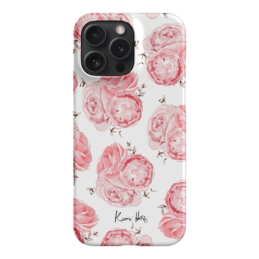 Peony Rose Printed Phone Cases iPhone 16 Pro Max / Snap by Kerrie Hess - The Dairy