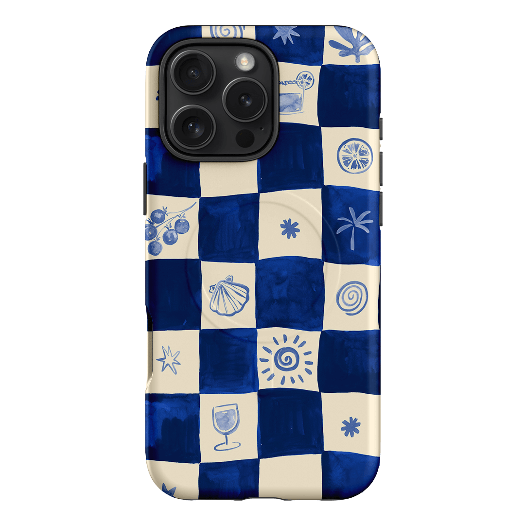 Afternoon Mezze Azure Printed Phone Cases iPhone 16 Pro Max / Armoured MagSafe by Charlie Taylor - The Dairy