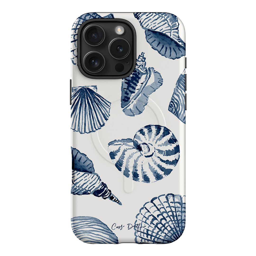 Blue Shells Printed Phone Cases iPhone 16 Pro Max / Armoured MagSafe by Cass Deller - The Dairy