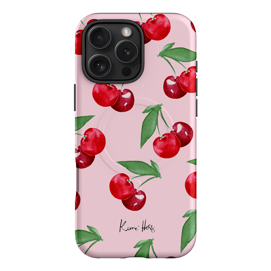 Cherry Rose Printed Phone Cases iPhone 16 Pro Max / Armoured MagSafe by Kerrie Hess - The Dairy