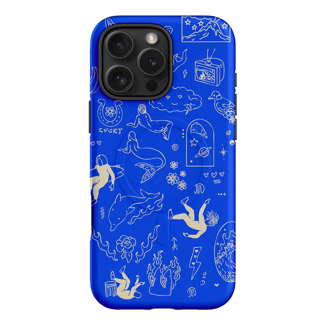 Easty Flash Blue Printed Phone Cases iPhone 16 Pro Max / Armoured MagSafe by Easty Beasty - The Dairy