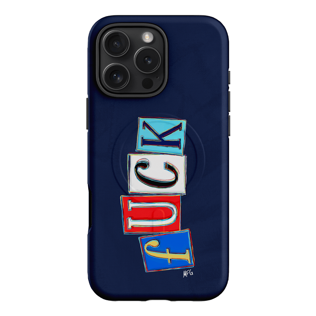 Lil Fcks Blue Printed Phone Cases iPhone 16 Pro Max / Armoured MagSafe by Margarbs Art - The Dairy