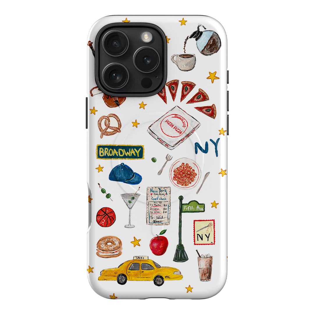NYC White Printed Phone Cases iPhone 16 Pro Max / Armoured MagSafe by BG. Studio - The Dairy