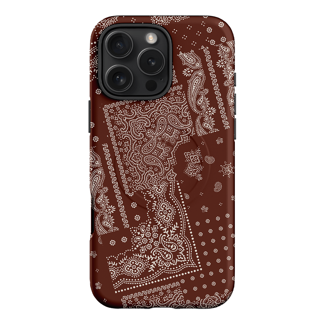 Paisley Cinnamon Printed Phone Cases iPhone 16 Pro Max / Armoured MagSafe by The Dairy - The Dairy