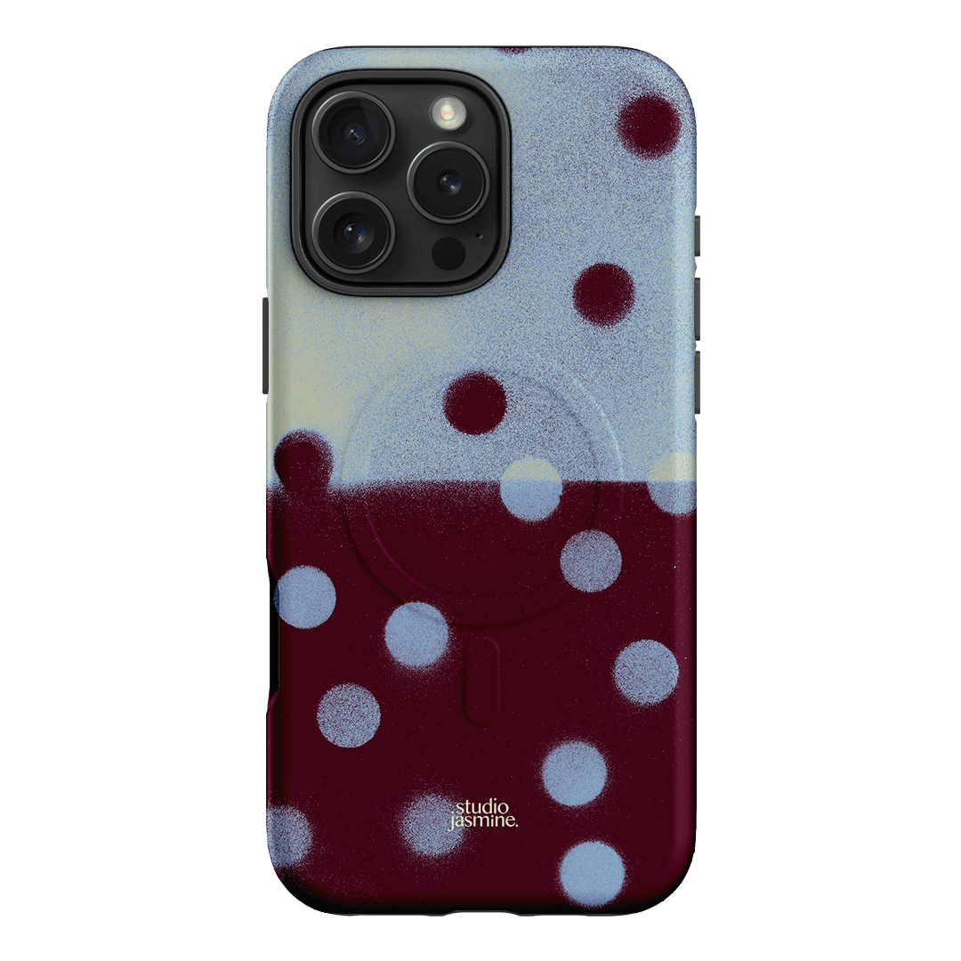 Plum Polka Dot Printed Phone Cases iPhone 16 Pro Max / Armoured MagSafe by Jasmine Dowling - The Dairy