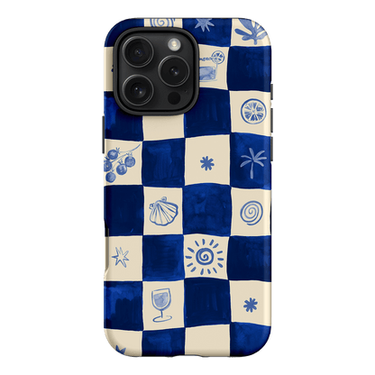 Afternoon Mezze Azure Printed Phone Cases iPhone 16 Pro Max / Armoured by Charlie Taylor - The Dairy