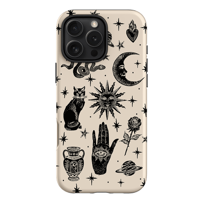 Astro Flash Beige Printed Phone Cases iPhone 16 Pro Max / Armoured by Veronica Tucker - The Dairy