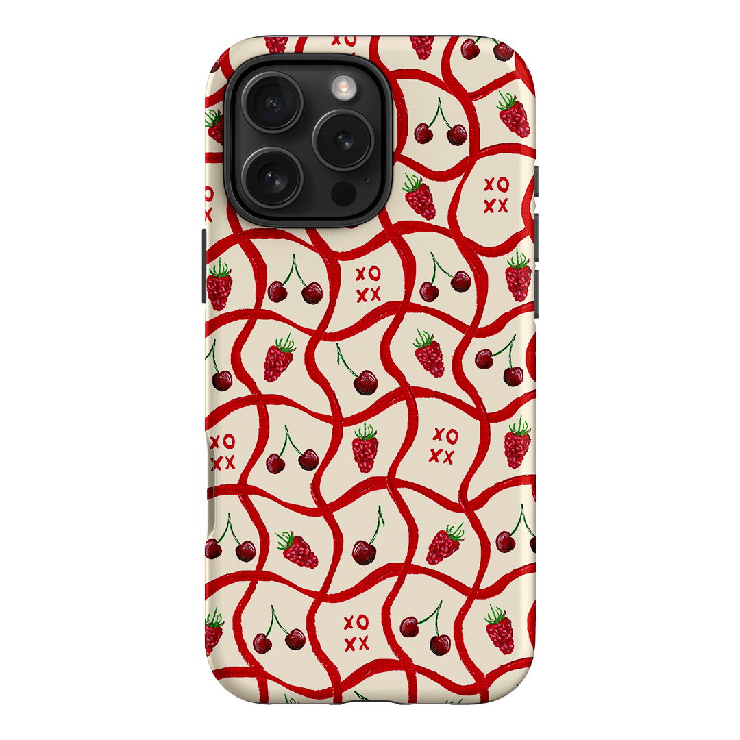 Cherries & Berries Printed Phone Cases iPhone 16 Pro Max / Armoured by BG. Studio - The Dairy