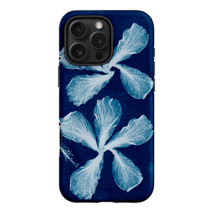 Hibiscus Cyanotype Printed Phone Cases iPhone 16 Pro Max / Armoured by Sally Hungerford - The Dairy