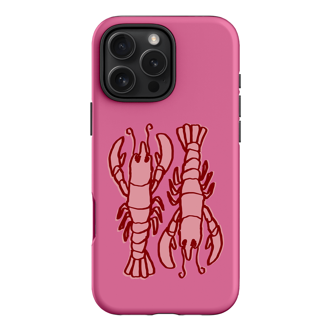 Lobster Love Pink Printed Phone Cases iPhone 16 Pro Max / Armoured by The Dairy - The Dairy