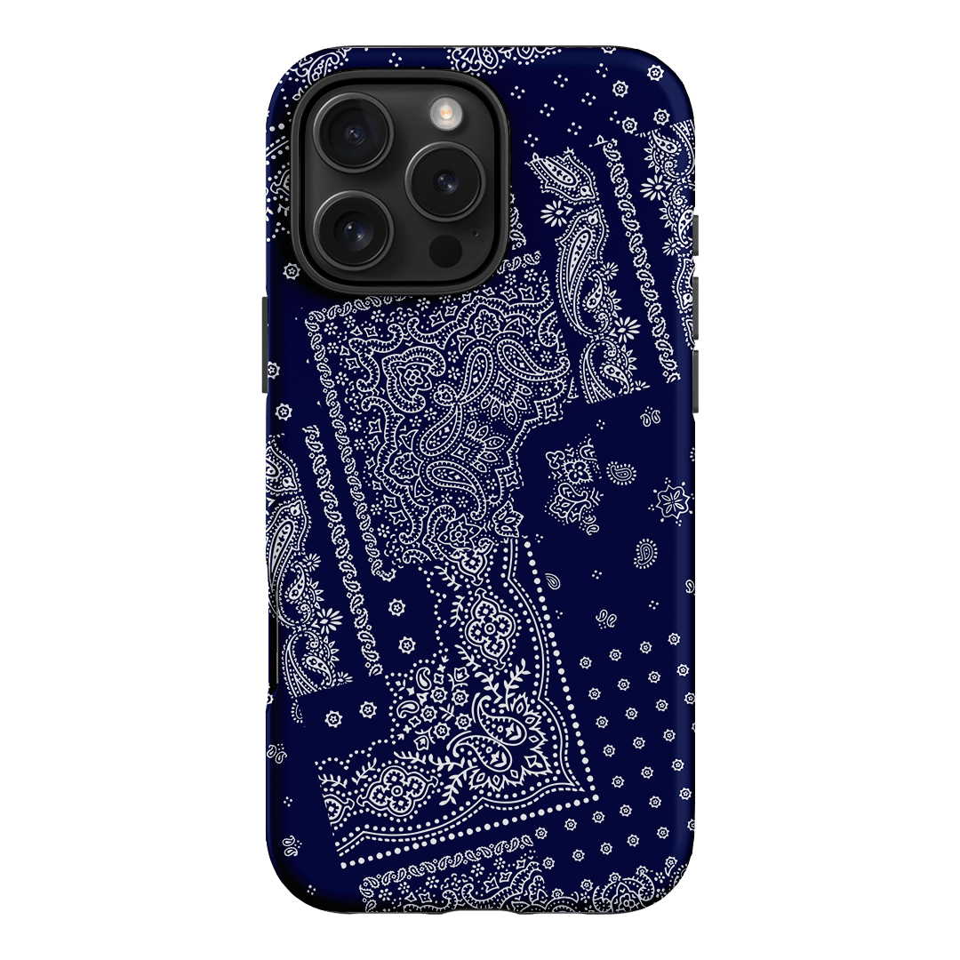 Paisley Indigo Printed Phone Cases iPhone 16 Pro Max / Armoured by The Dairy - The Dairy