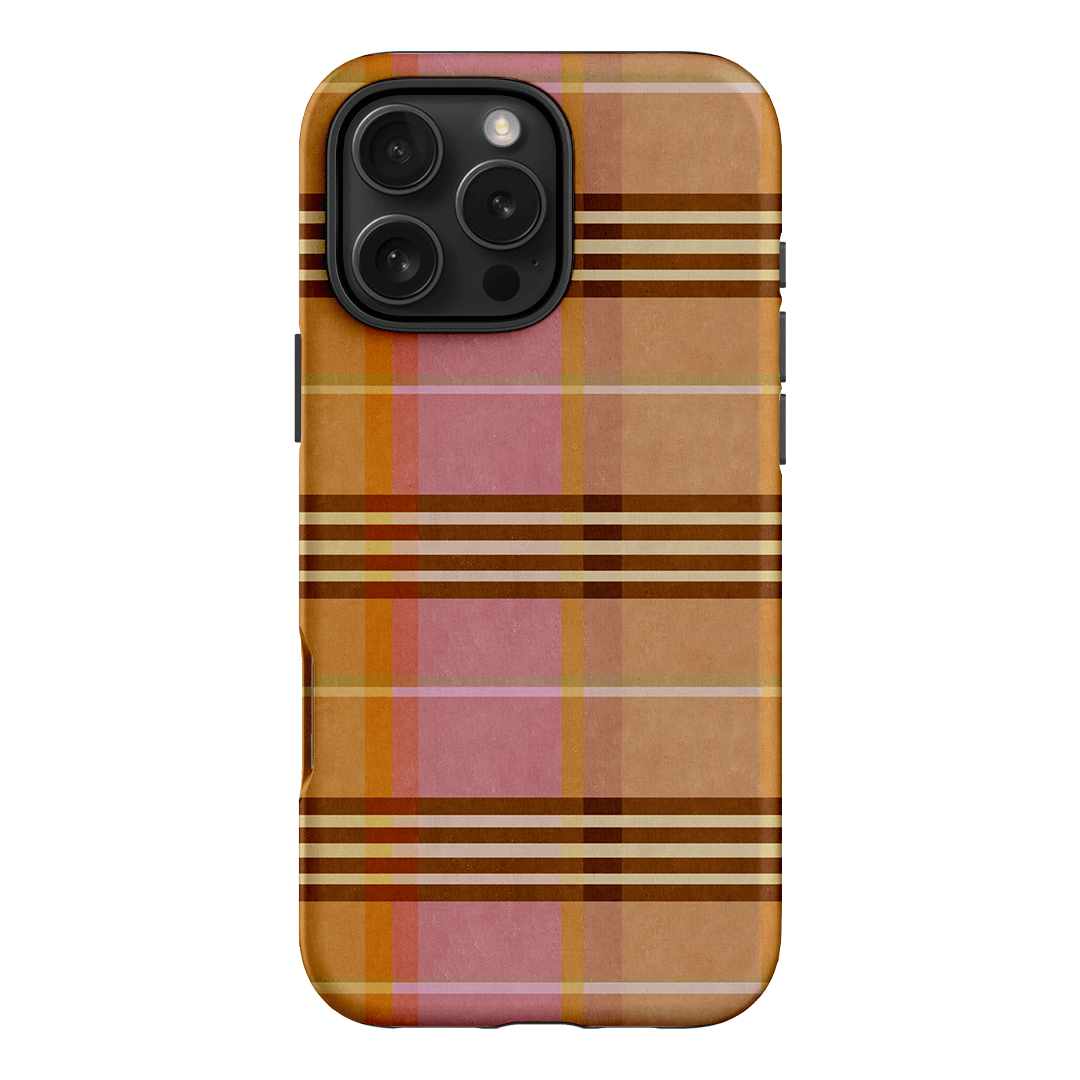 Peachy Plaid Printed Phone Cases iPhone 16 Pro Max / Armoured by Fenton & Fenton - The Dairy