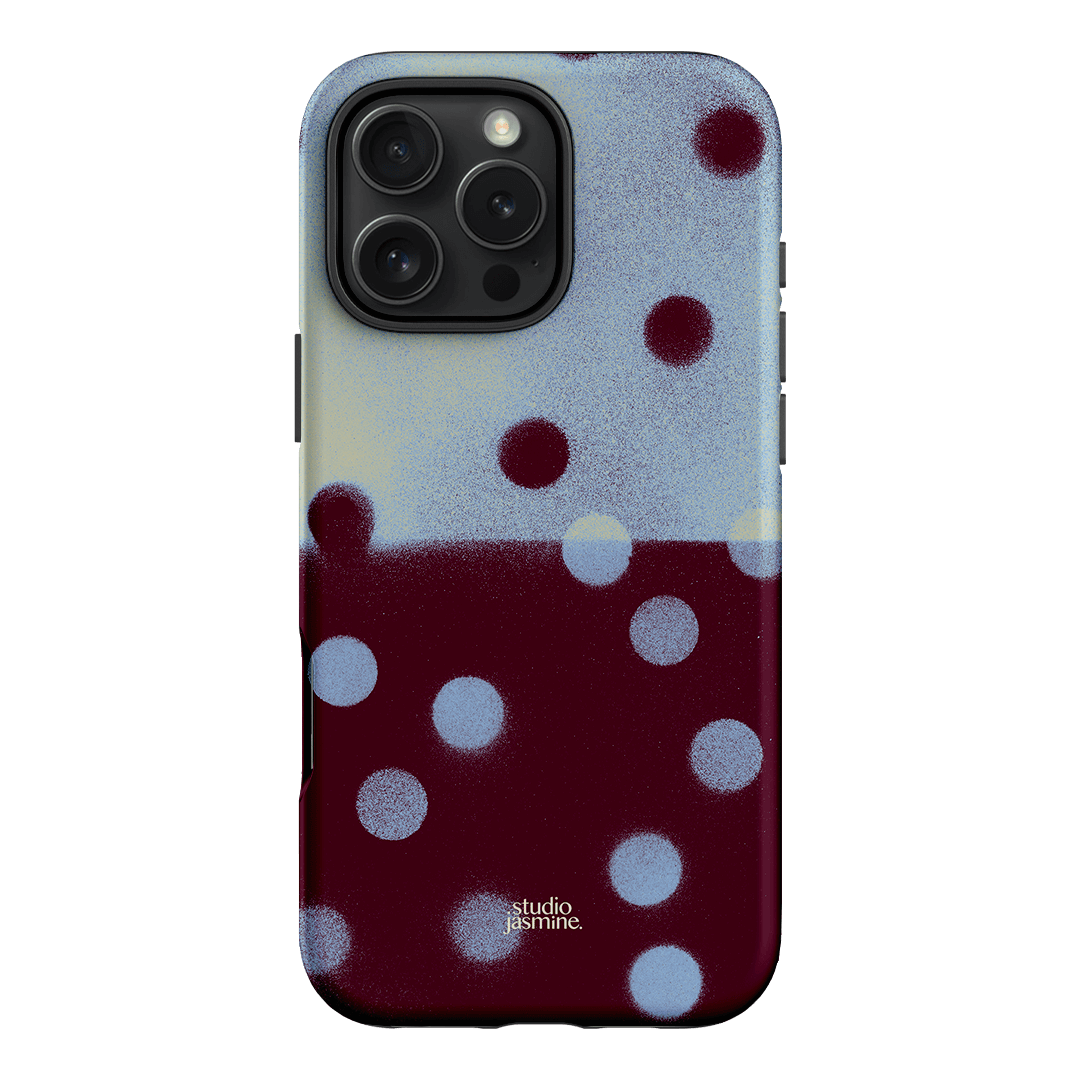Plum Polka Dot Printed Phone Cases iPhone 16 Pro Max / Armoured by Jasmine Dowling - The Dairy