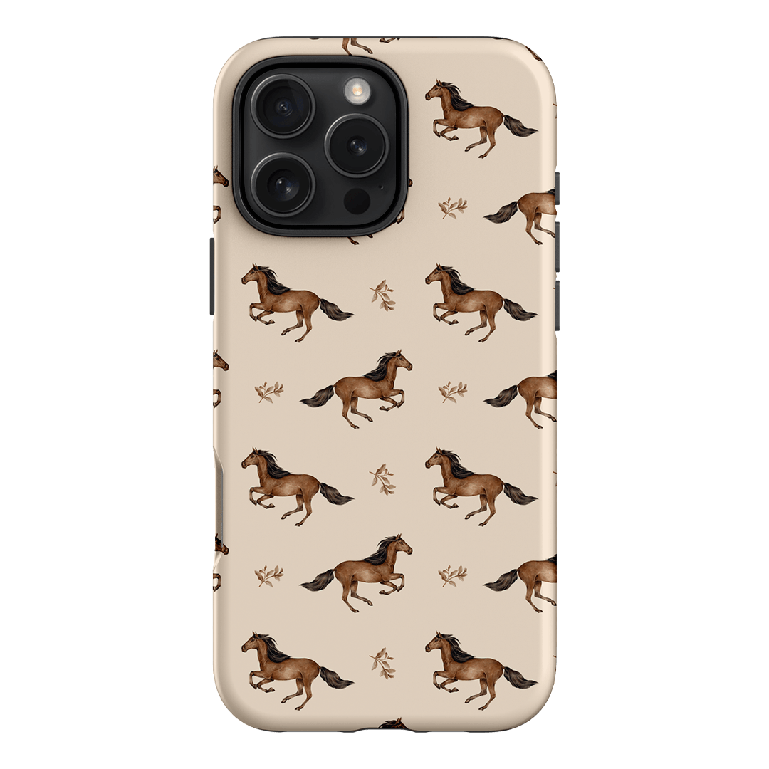 Running Horse Printed Phone Cases iPhone 16 Pro Max / Armoured by Kasiags Art - The Dairy