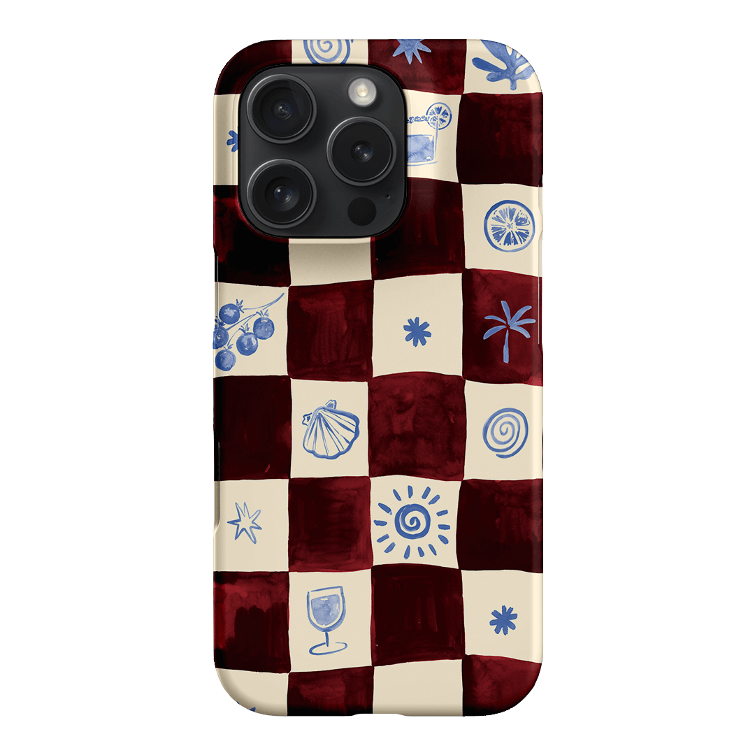 Afternoon Mezze Maroon Printed Phone Cases iPhone 16 Pro / Snap by Charlie Taylor - The Dairy