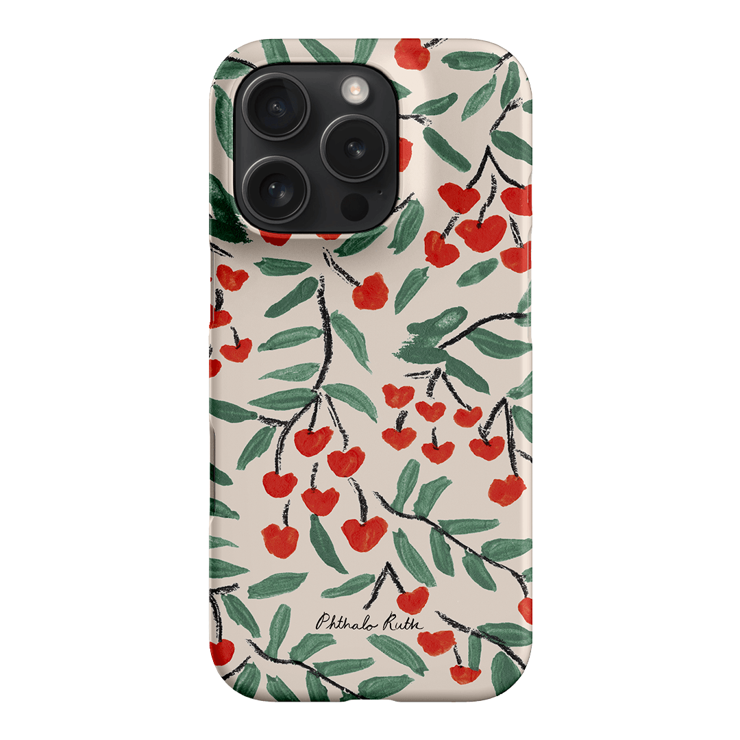 Cherry Love Printed Phone Cases iPhone 16 Pro / Snap by Phthalo Ruth - The Dairy