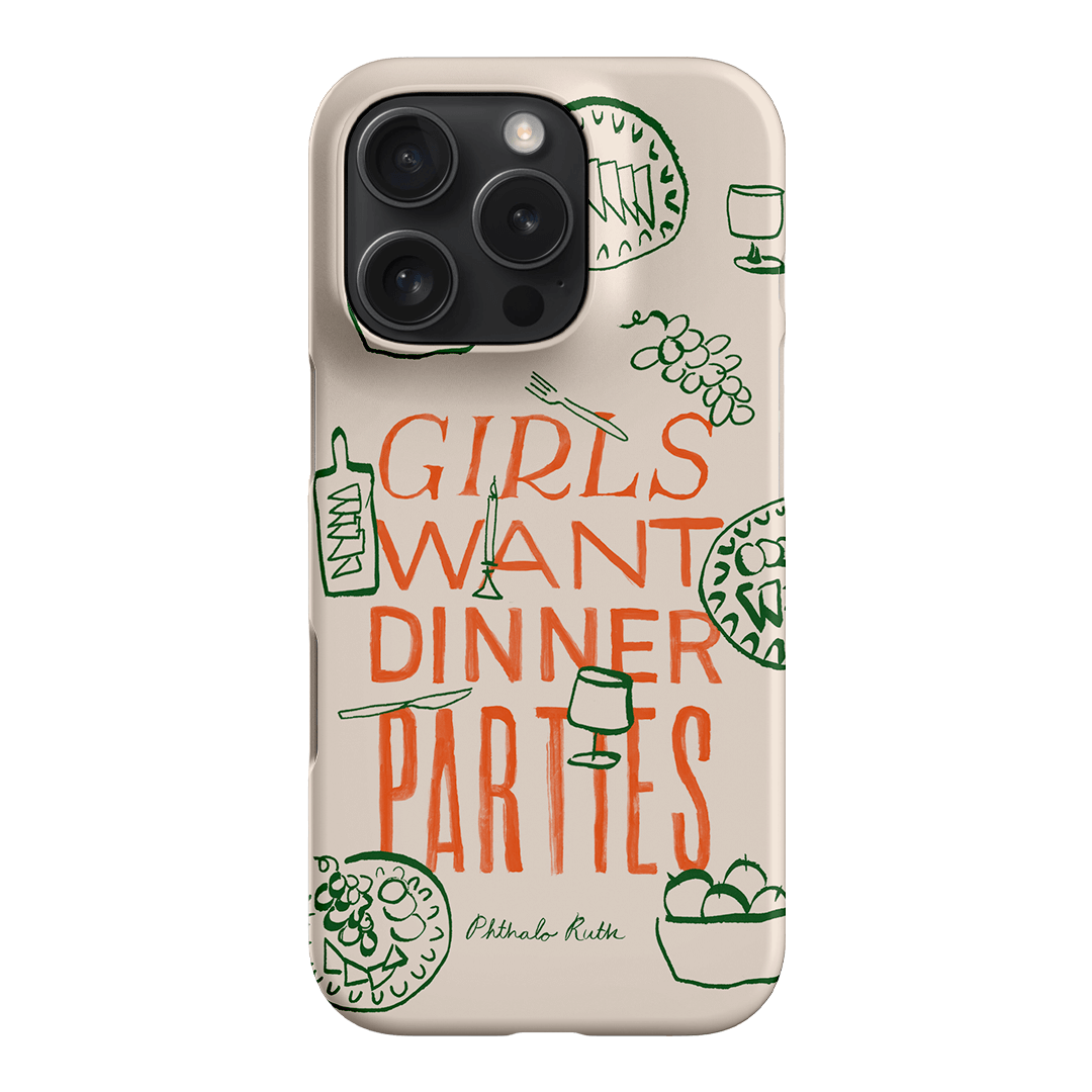 Dinner Parties Printed Phone Cases iPhone 16 Pro / Snap by Phthalo Ruth - The Dairy