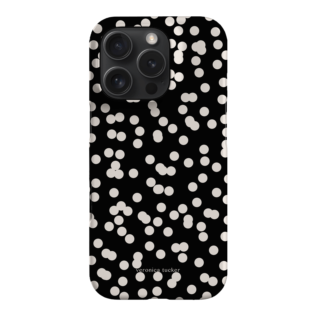 Mini Confetti Noir Printed Phone Cases iPhone 16 Pro / Snap by Veronica Tucker - The Dairy