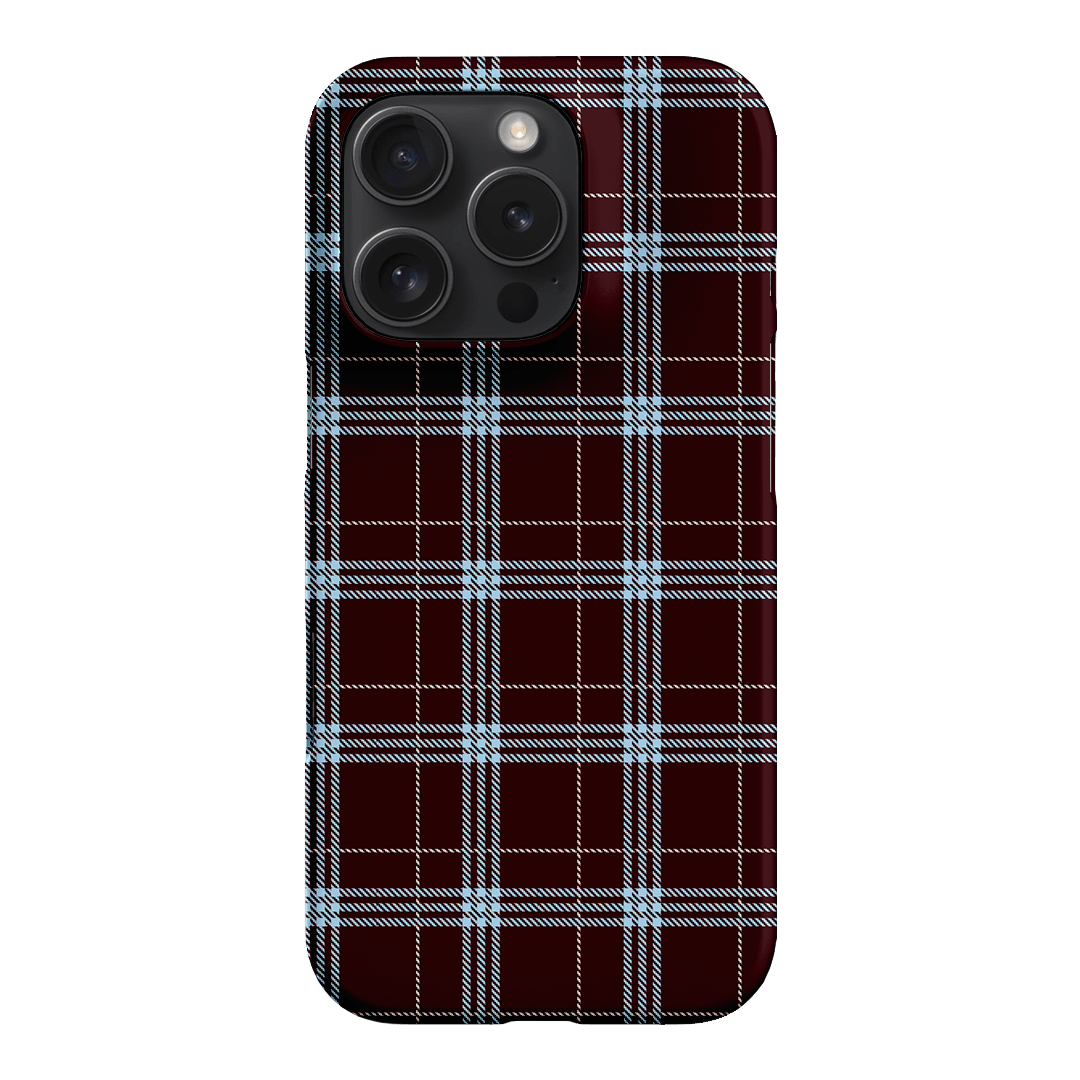 Mocha Plaid Printed Phone Cases iPhone 16 Pro / Snap by The Dairy - The Dairy