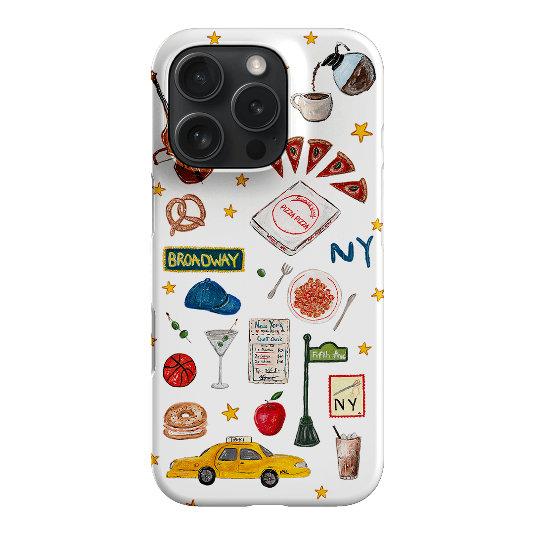 NYC White Printed Phone Cases iPhone 16 Pro / Snap by BG. Studio - The Dairy