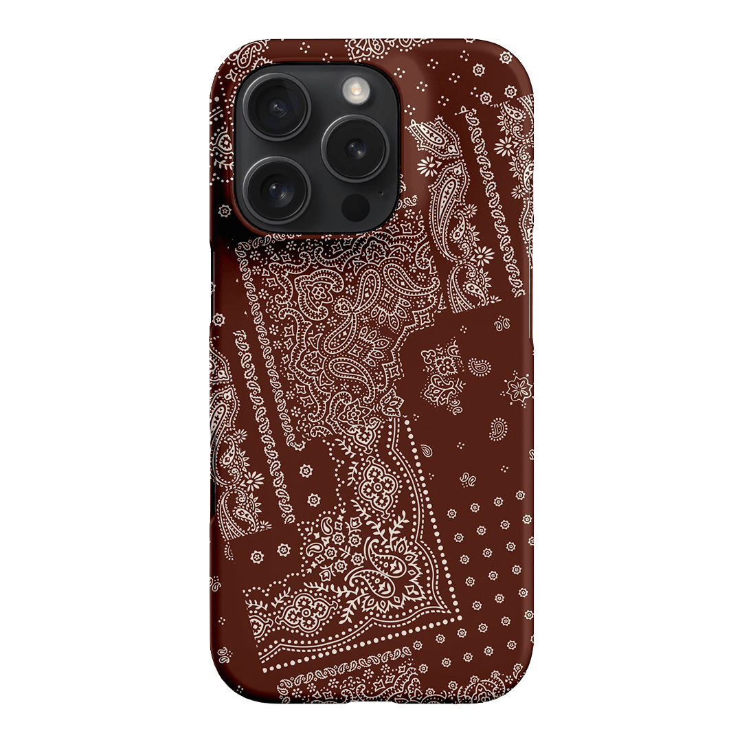 Paisley Cinnamon Printed Phone Cases iPhone 16 Pro / Snap by The Dairy - The Dairy