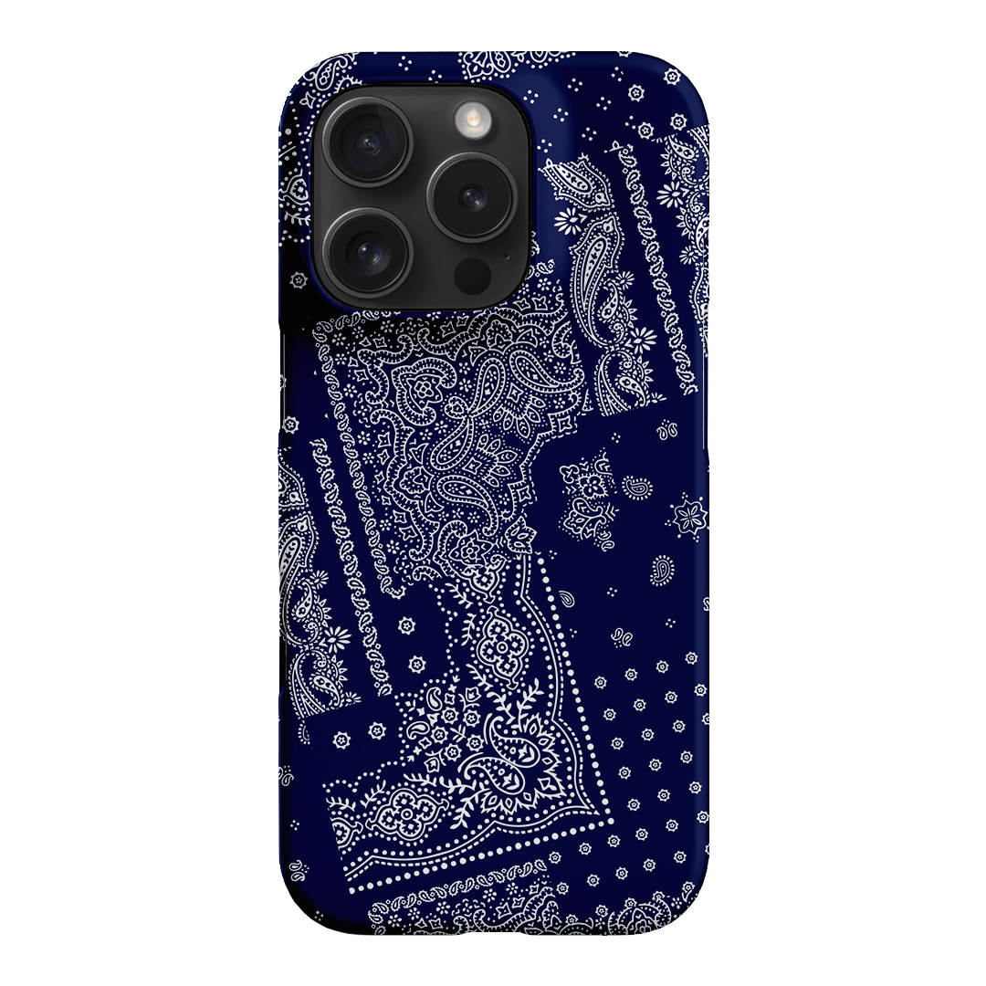 Paisley Indigo Printed Phone Cases iPhone 16 Pro / Snap by The Dairy - The Dairy