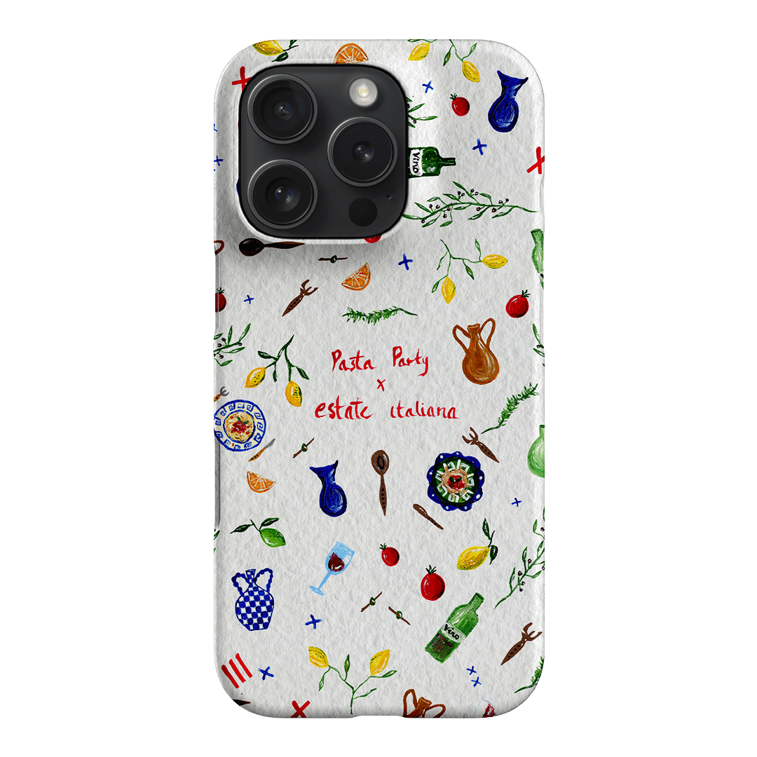 Pasta Party Printed Phone Cases iPhone 16 Pro / Snap by BG. Studio - The Dairy