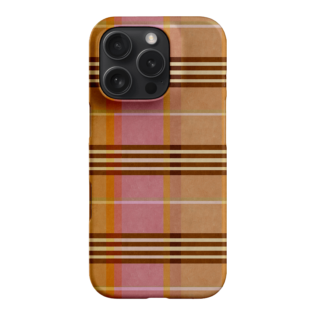 Peachy Plaid Printed Phone Cases iPhone 16 Pro / Snap by Fenton & Fenton - The Dairy