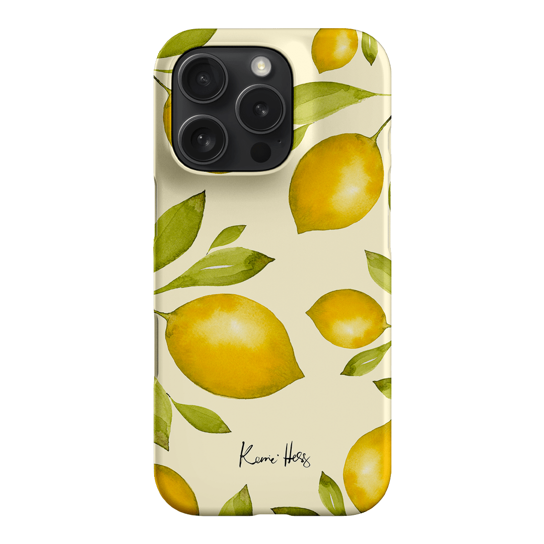 Summer Limone Printed Phone Cases iPhone 16 Pro / Snap by Kerrie Hess - The Dairy