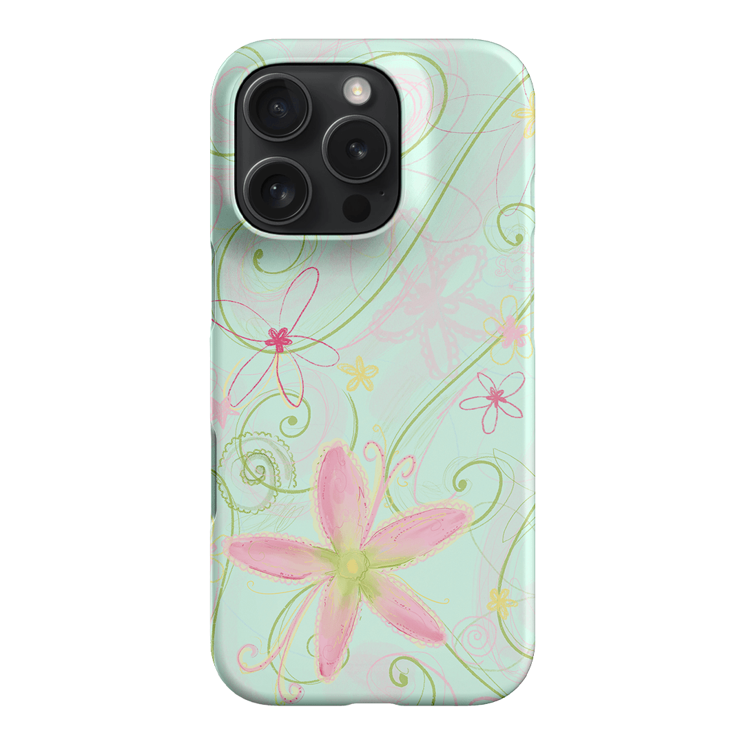 Swirl Blue Printed Phone Cases iPhone 16 Pro / Snap by Kayla Carr - The Dairy