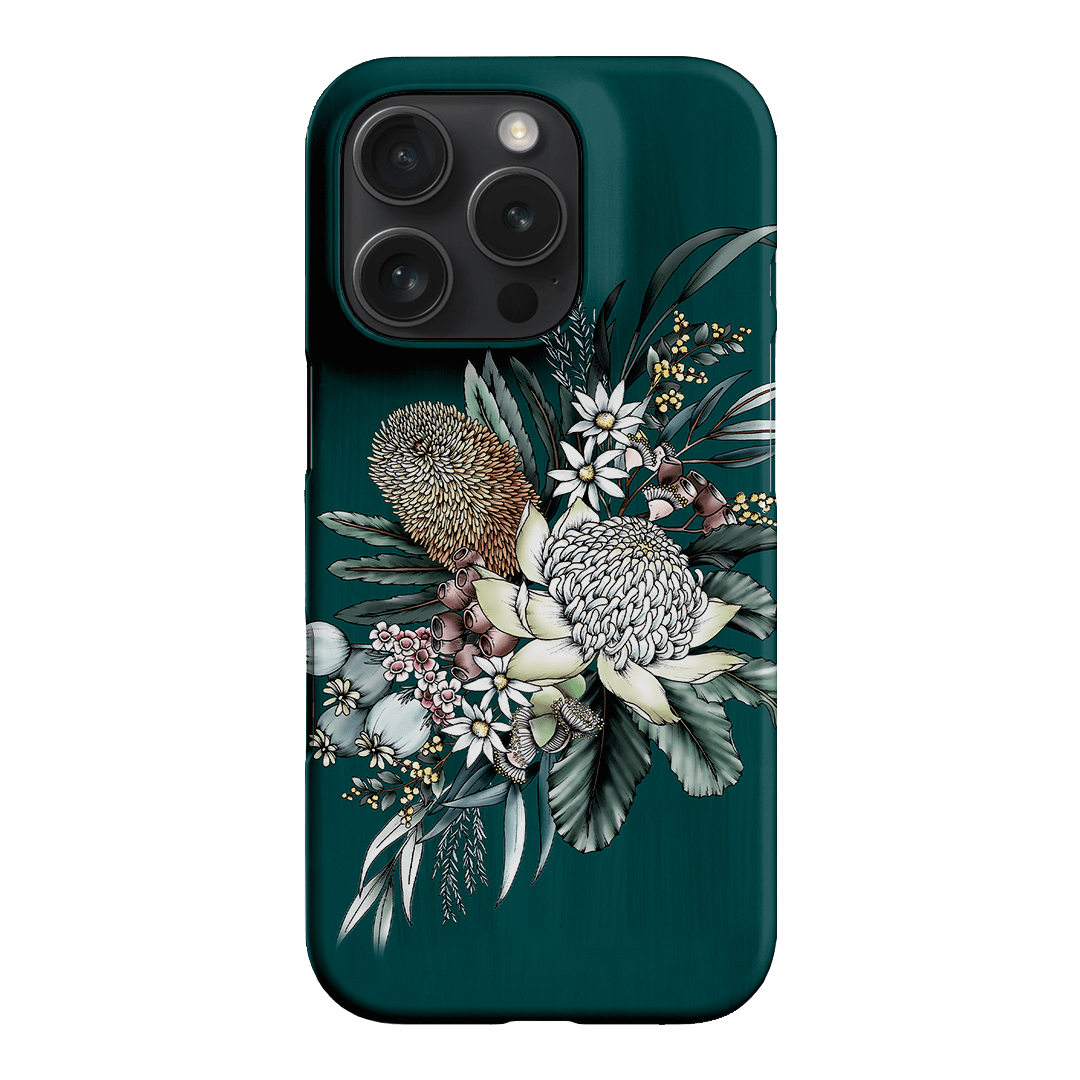 Teal Native Printed Phone Cases iPhone 16 Pro / Snap by Typoflora - The Dairy