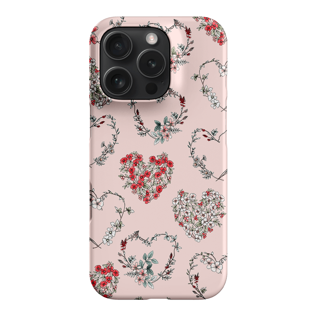 Wild Heart Wreath Printed Phone Cases iPhone 16 Pro / Snap by Typoflora - The Dairy