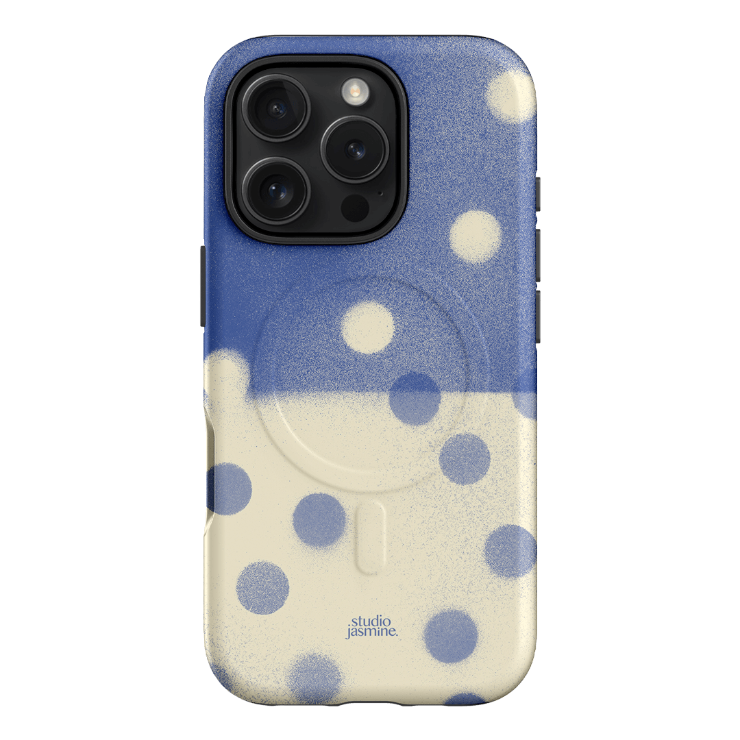 Bleu Polka Dot Printed Phone Cases iPhone 16 Pro / Armoured MagSafe by Jasmine Dowling - The Dairy